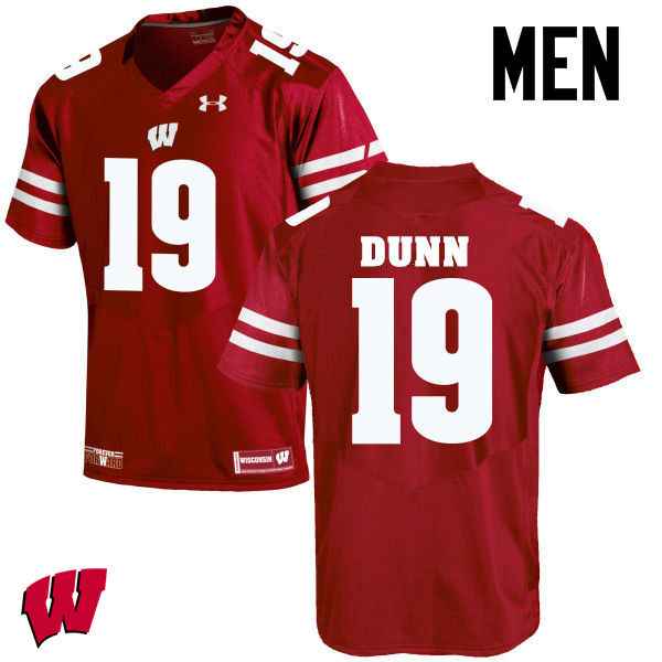 Men Wisconsin Badgers #19 Bobby Dunn College Football Jerseys-Red - Click Image to Close